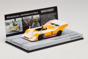 Porsche 917/10 #2 W. Kauhsen Farewell In The Snow Nurburgring 1973 Minichamps 1:43 437736592 Pressofusione — immagine 2 di 5
