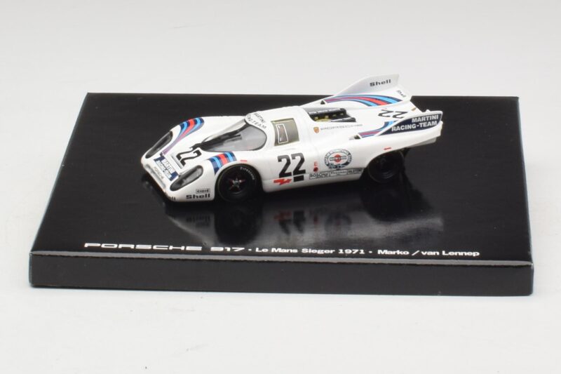 Porsche 917K #22 H. Marko / G. van Lennep Martini Racing 24 Hours of Le Mans Vincitore 1971 Edizione Cassetta Minichamps 1:43
