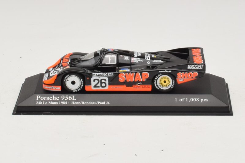 Porsche 956L #26 T-Bird Swap Shop P. Henn / J. Rondeau 24 Hours of Le Mans 1984 Minichamps 1:43 Porsche 956L #26 T-Bird Swap Shop P. Henn / J. Rondeau 24 Hours of Le Mans 1984 Minichamps 1:43 430846526 Pressofusione
