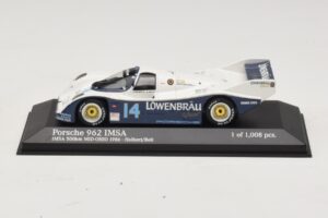 Porsche 962 IMSA #14 A. Holbert / D. Bell Mid-Ohio 500km 1986 Minichamps 1:43 400866514 Pressofusione