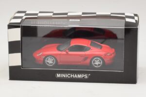 Porsche Cayman 987 S Rosso Minichamps 1:43 400065620 Pressofusione — immagine 4 di 4