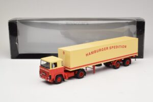 Scania LB111S Koffersattelzug Hamburger Spedition Minichamps 1:43 499123880 Pressofusione — immagine 6 di 6