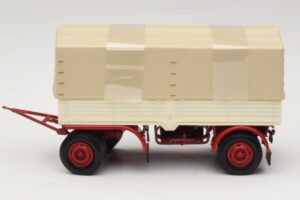 Rimorchio per Camion Telone Bianco Rosso Minichamps 1:43 439159096 Pressofusione — immagine 3 di 6
