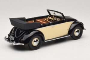 Volkswagen Beetle Cabriolet Nero Crema Minichamps 1:18 107054131 Resina — immagine 2 di 6