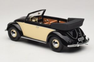 Volkswagen Beetle Cabriolet Nero Crema Minichamps 1:18 107054131 Resina — immagine 5 di 6