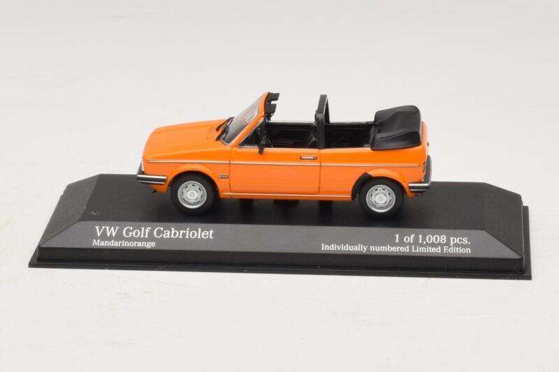 Volkswagen Golf Mk1 Cabriolet Arancione Minichamps 1:43 400055131 Pressofusione