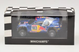 Volkswagen Race Touareg #103 B. Saby / R. Perin Winner Rally Por Las Pampas 2005 Scatola Di Ricambio Minichamps 1:43 43605530 — immagine 4 di 4