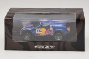 Volkswagen Race Touareg Red Bull #204 J. Kleinschmidt / F. Pons Dakar Rally 2005 Minichamps 1:43 436045304 Pressofusione — immagine 5 di 5