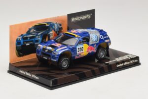Volkswagen Race Touareg Red Bull #310 J. Kleinschmidt / F. Pons Dakar Rally 2005 Minichamps 1:43 436055310 Pressofusione — immagine 2 di 5