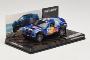 Volkswagen Race Touareg Red Bull #317 Gordon / von Zitzewitz Dakar Rally 2005 Minichamps 1:43 436055317 Pressofusione — immagine 2 di 5