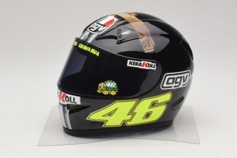 Casco AGV V. Rossi MotoGP Jerez Test 2007 Minichamps 1:2 327070046 Pressofusione