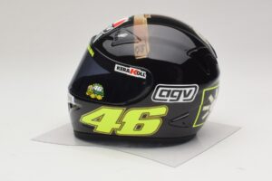 Casco AGV V. Rossi MotoGP Jerez Test 2007 Minichamps 1:2 327070046 Pressofusione — immagine 2 di 7