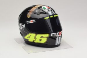 Casco AGV V. Rossi MotoGP Jerez Test 2007 Minichamps 1:2 327070046 Pressofusione — immagine 5 di 7