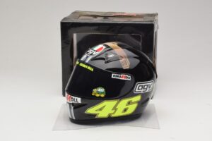 Casco AGV V. Rossi MotoGP Jerez Test 2007 Minichamps 1:2 327070046 Pressofusione — immagine 6 di 7
