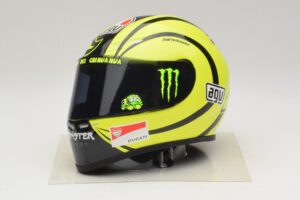 Casco AGV V. Rossi MotoGP Valencia Test 2009 Minichamps 1:2 327100066 Pressofusione