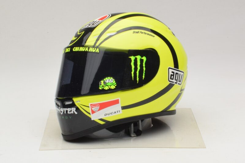 Casco AGV V. Rossi MotoGP Valencia Test 2009 Minichamps 1:2 327100066 Pressofusione