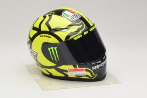 Casco AGV V. Rossi MotoGP Valencia Test 2009 Minichamps 1:2 327100066 Pressofusione — immagine 5 di 7