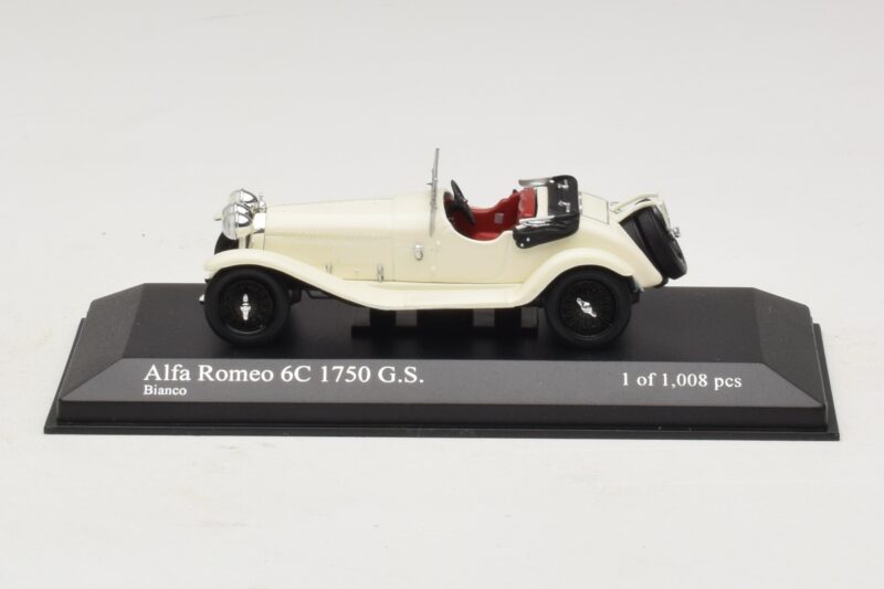 Alfa Romeo 6C 1750 G.S. Bianco Minichamps 1:43 400120430 Pressofusione