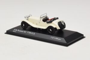 Alfa Romeo 6C 1750 G.S. Bianco Minichamps 1:43 400120430 Pressofusione — immagine 3 di 5