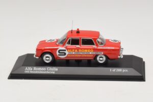 Alfa Romeo Giulia ONS Rennstreckensicherung 1973 Minichamps 1:43 400120994 Pressofusione