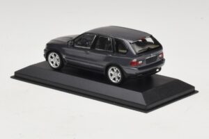BMW X5 E53 4.4i Grigio Metallizzato Scatola Sostitutiva Minichamps 1:43 80420393166-R1 Pressofusione — immagine 3 di 5