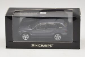 BMW X5 E53 4.4i Grigio Metallizzato Scatola Sostitutiva Minichamps 1:43 80420393166-R1 Pressofusione — immagine 5 di 5