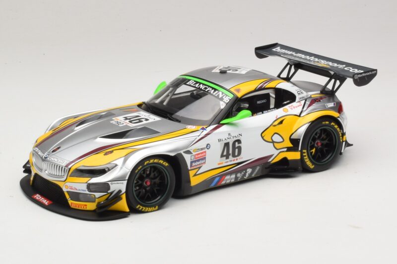 BMW Z4 GT3 #46 M. Palttala / L. Luhr 24 Hours of Spa Winner 2015 Minichamps 1:18 151152346 Pressofusione