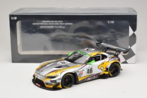 BMW Z4 GT3 #46 M. Palttala / L. Luhr 24 Hours of Spa Winner 2015 Minichamps 1:18 151152346 Pressofusione — immagine 6 di 6