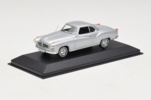 Borgward Isabella Coupé Argento Minichamps 1:43 400096031 Pressofusione — immagine 2 di 5
