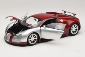 Bugatti Veyron Centenaire Edition Chrome Red Minichamps 1:18 100110851 Pressofusione — immagine 2 di 8