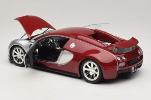 Bugatti Veyron Centenaire Edition Chrome Red Minichamps 1:18 100110851 Pressofusione — immagine 5 di 8