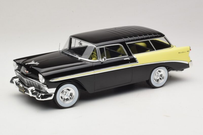 Chevrolet Bel Air Nomad Custom Nero & Giallo Chiaro KK-Scale 1:18 KKDC181293 Pressofusione