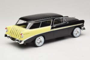 Chevrolet Bel Air Nomad Custom Nero & Giallo Chiaro KK-Scale 1:18 KKDC181293 Pressofusione — immagine 2 di 6