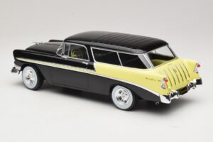 Chevrolet Bel Air Nomad Custom Nero & Giallo Chiaro KK-Scale 1:18 KKDC181293 Pressofusione — immagine 5 di 6