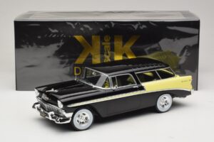 Chevrolet Bel Air Nomad Custom Nero & Giallo Chiaro KK-Scale 1:18 KKDC181293 Pressofusione — immagine 6 di 6