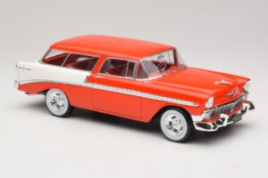 Chevrolet Bel Air Nomad Custom Rosso Chiaro & Bianco KK-Scale 1:18 KKDC181291 Pressofusione — immagine 4 di 6