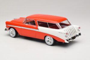 Chevrolet Bel Air Nomad Custom Rosso Chiaro & Bianco KK-Scale 1:18 KKDC181291 Pressofusione — immagine 5 di 6