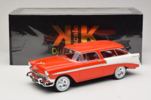 Chevrolet Bel Air Nomad Custom Rosso Chiaro & Bianco KK-Scale 1:18 KKDC181291 Pressofusione — immagine 6 di 6