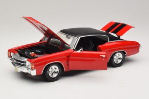Chevrolet Chevelle SS454 Rosso Maisto 1:18 31890-P1 Pressofusione — immagine 2 di 8