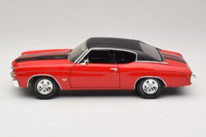 Chevrolet Chevelle SS454 Rosso Maisto 1:18 31890-P1 Pressofusione — immagine 4 di 8