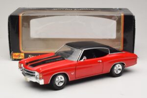 Chevrolet Chevelle SS454 Rosso Maisto 1:18 31890-P1 Pressofusione — immagine 8 di 8