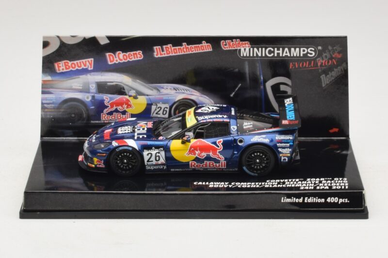Chevrolet Corvette Z06.R GT3 Callaway Competition #26 Bouvy / Coens 24 Hours of Spa 2011 Minichamps 1:43 437111426 Pressofusi