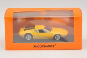 De Tomaso Mangusta Giallo Maxichamps 1:43 940127120 Pressofusione — immagine 5 di 5