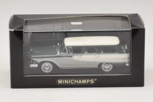 Edsel Bermuda Station Wagon Verde Scuro Bianco Minichamps 1:43 400082013 Pressofusione — immagine 5 di 5