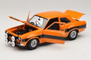 Ford Escort Mk1 RS1600 AVO Arancione Con Strisce Nere Minichamps 1:18 100688104 Pressofusione — immagine 2 di 8