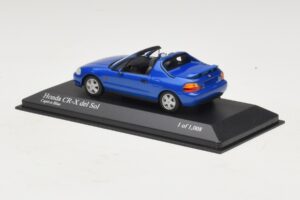 Honda CR-X del Sol EG2 Blu Metallizzato Minichamps 1:43 400161931 Pressofusione — immagine 3 di 5
