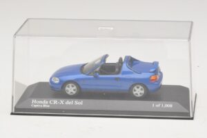 Honda CR-X del Sol EG2 Blu Metallizzato Minichamps 1:43 400161931 Pressofusione — immagine 4 di 5