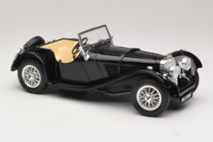 Jaguar SS100 Roadster Nero Bburago 1:18 3006-M3 Pressofusione — immagine 4 di 6