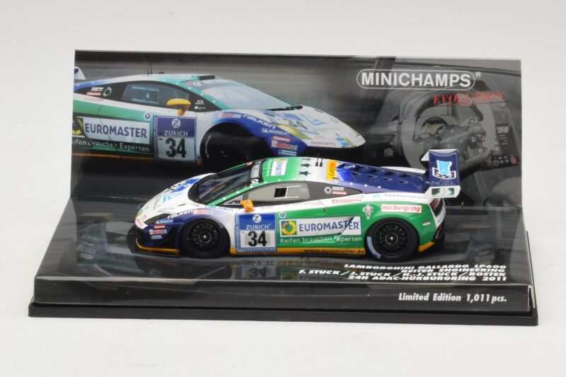 Lamborghini Gallardo LP600 GT3 #34 Reiter Engineering H-J. Stuck 24 Hours of Nurburgring 2011 Minichamps 1:43 437111284 Press