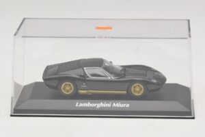 Lamborghini Miura P400 Nero Maxichamps 1:43 940103000 Pressofusione — immagine 4 di 5